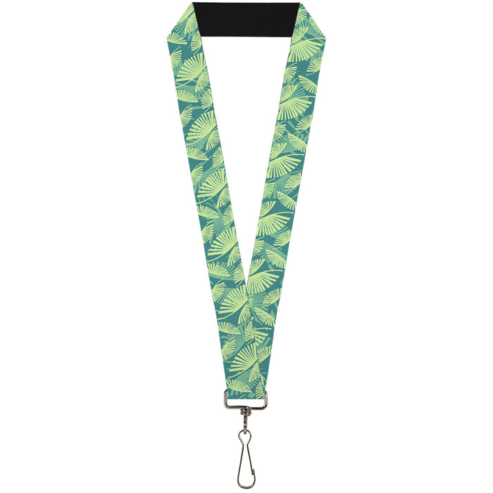 Lanyard - 1.0" - Palm Leaves Stacked Pastel Greens Lanyards Buckle-Down   