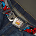 MARVEL COMICS Marvel Comics Logo Full Color Seatbelt Belt - THE AMAZING SPIDER-MAN Stacked Comic Books/Action Poses Webbing Seatbelt Belts Marvel Comics   