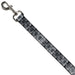 Dog Leash - Spinal X-Ray Black/White Dog Leashes Buckle-Down   