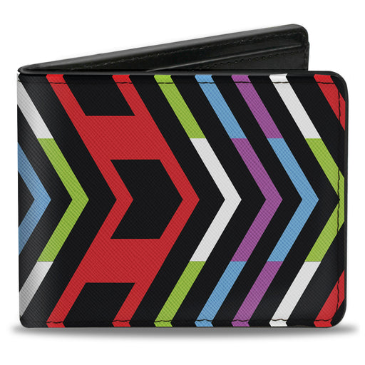 Bi-Fold Wallet - Arrows Black Multi Color Bi-Fold Wallets Buckle-Down   