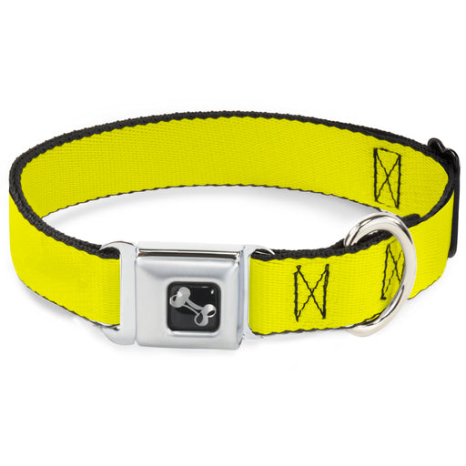 Dog Bone Seatbelt Buckle Collar - Neon Yellow Seatbelt Buckle Collars Buckle-Down   