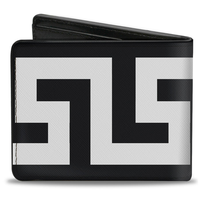Bi-Fold Wallet - Greek Key Black White Bi-Fold Wallets Buckle-Down   