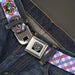 BD Wings Logo CLOSE-UP Full Color Black Silver Seatbelt Belt - Donuts & Coffee Cartoon2 Webbing Seatbelt Belts Buckle-Down   