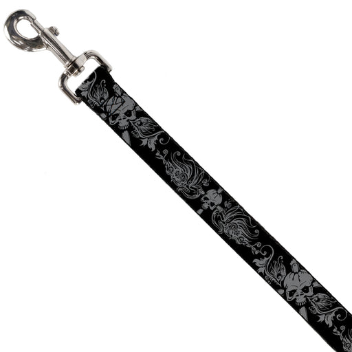 Dog Leash - Skull & Dagger w/Filigree Black/Gray Dog Leashes Buckle-Down   