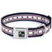 Dog Bone Seatbelt Buckle Collar - Americana Stars & Stripes 6 Blue/White/Red Seatbelt Buckle Collars Buckle-Down   