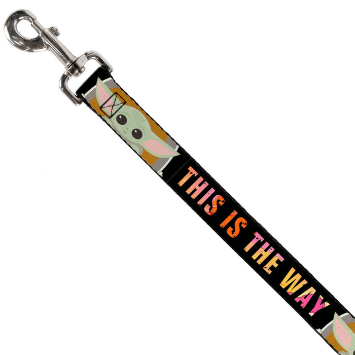 Dog Leash - Star Wars The Child Chibi Pod Pose THIS IS THE WAY Black/Multi Color Dog Leashes Star Wars   