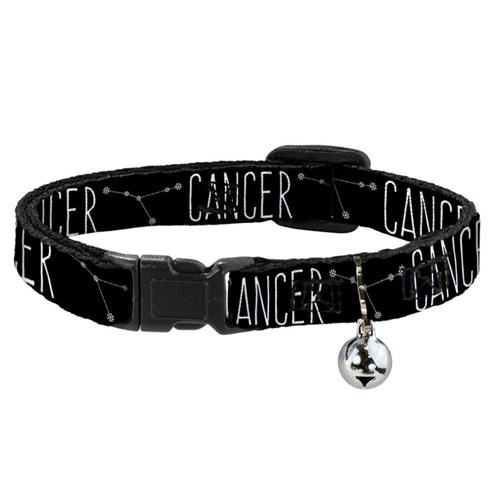 Cat Collar Breakaway - Zodiac CANCER Constellation Black White Breakaway Cat Collars Buckle-Down   