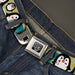BD Wings Logo CLOSE-UP Full Color Black Silver Seatbelt Belt - Penguin Cartoon Webbing Seatbelt Belts Buckle-Down   