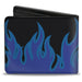 Bi-Fold Wallet - Flames Black Blues Bi-Fold Wallets Buckle-Down   