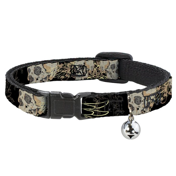 Cat Collar Breakaway - BD Die Hard Skull 02 Breakaway Cat Collars Buckle-Down   