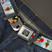 BD Wings Logo CLOSE-UP Full Color Black Silver Seatbelt Belt - Bunny Superhero Multi Pastel Webbing Seatbelt Belts Buckle-Down   
