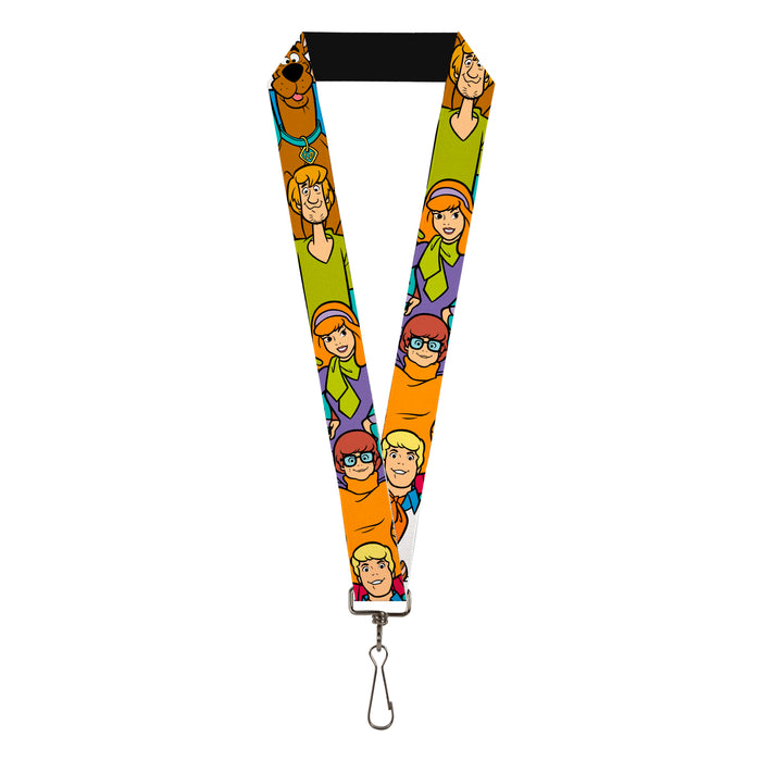 Lanyard - 1.0" - Scooby Doo 5-Character Poses Stack Lanyards Scooby Doo   