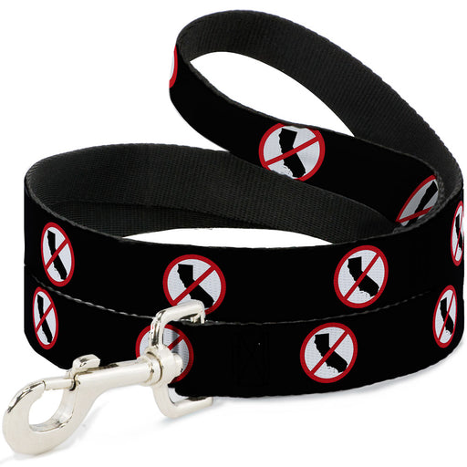 Dog Leash - Anti-California Logo Black/Red/White Dog Leashes Buckle-Down   