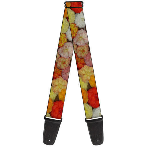 Guitar Strap - Vivid Floral Collage2 Yellows Pinks Oranges Guitar Straps Buckle-Down   