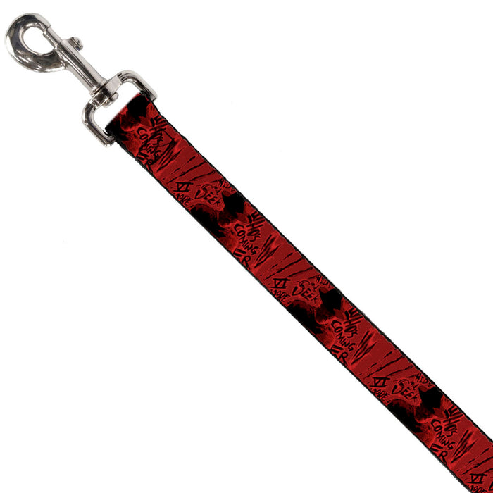 Dog Leash - Freddy Poses/Quote Scrawls/Hand Scratching2 Reds/Black Dog Leashes Warner Bros. Horror Movies   
