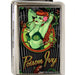 Business Card Holder - LARGE - POISON IVY Bombshell Pose Stripe FCG Black Gray Greens Reds Metal ID Cases DC Comics   