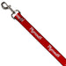 Dog Leash - PLYMOUTH Text Logo Red/White Dog Leashes Dodge   