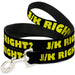 Dog Leash - J/K RIGHT? Black/Yellow Dog Leashes Buckle-Down   