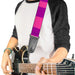 Guitar Strap - Cheshire Cat Stripe Pink Purple Guitar Straps Disney   