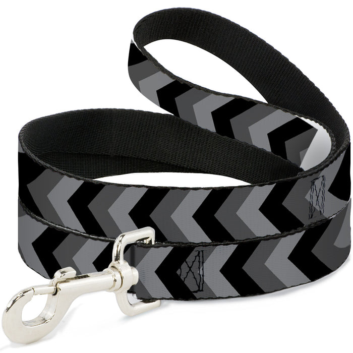 Dog Leash - Chevron Gray/Black/Charcoal Dog Leashes Buckle-Down   