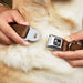 Dog Bone Seatbelt Buckle Collar - Wood Grain Cherry Wood Seatbelt Buckle Collars Buckle-Down   