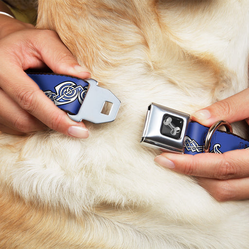 Dog Bone Seatbelt Buckle Collar - Celtic Knot4 Blues/Black/White Seatbelt Buckle Collars Buckle-Down   