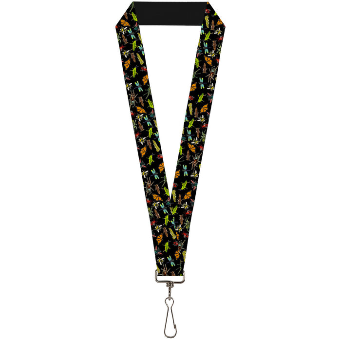 Lanyard - 1.0" - Insects Scattered Black Lanyards Buckle-Down   