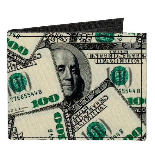 Canvas Bi-Fold Wallet - Benjamins Canvas Bi-Fold Wallets Buckle-Down   