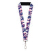 Lanyard - 1.0" - Peace Mixed White Blue Pink Lanyards Buckle-Down   