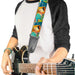 Guitar Strap - Luca The Piazza Poster Collage Stacked Guitar Straps Disney   