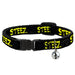 Cat Collar Breakaway - STEEZ Black Yellow Breakaway Cat Collars Buckle-Down   