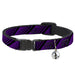 Cat Collar Breakaway - Diagonal Stripes Black Purple Breakaway Cat Collars Buckle-Down   