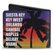 Bi-Fold Wallet - Florida Cities Palm Tree Sunset White Bi-Fold Wallets Buckle-Down   