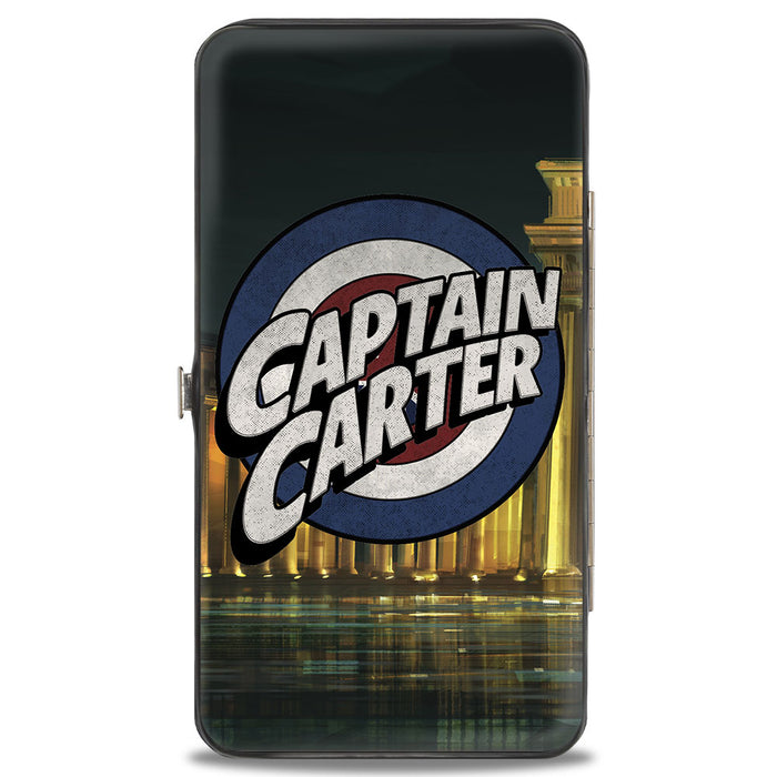 MARVEL STUDIOS WHAT IF Hinged Wallet - Marvel Studios What If ? Captain Carter Shield Pose + Shield Logo Hinged Wallets Marvel Comics   
