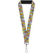 Lanyard - 1.0" - Stained Glass Mosaic Multi Color Lanyards Buckle-Down   