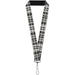 Lanyard - 1.0" - Plaid Black White Lanyards Buckle-Down   