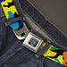 BD Wings Logo CLOSE-UP Full Color Black Silver Seatbelt Belt - Camo Multi Neon Webbing Seatbelt Belts Buckle-Down   