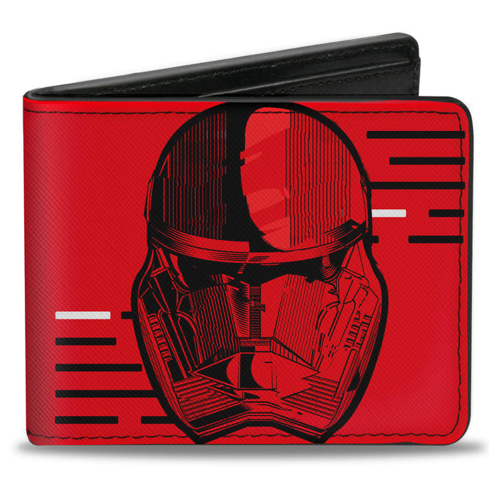 Bi-Fold Wallet - Star Wars Sith Trooper Helmet + Icon Red Black White Bi-Fold Wallets Star Wars   