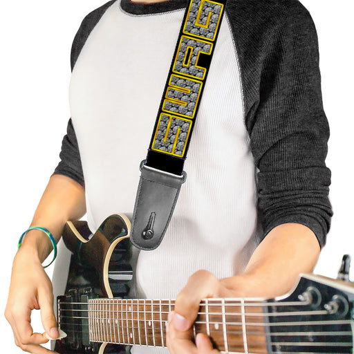 Guitar Strap - SWAG Black Bling Guitar Straps Buckle-Down   