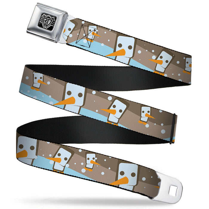 BD Wings Logo CLOSE-UP Full Color Black Silver Seatbelt Belt - Block Penguins Tan Webbing Seatbelt Belts Buckle-Down   