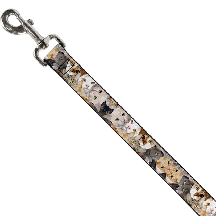 Dog Leash - Cat Faces Stacked Dog Leashes Buckle-Down   