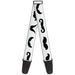 Guitar Strap - Mustaches Straight White Black Guitar Straps Buckle-Down   