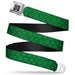 BD Wings Logo CLOSE-UP Full Color Black Silver Seatbelt Belt - St. Pat's Clovers Scattered Greens Webbing Seatbelt Belts Buckle-Down   