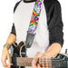 Guitar Strap - Unicorns in Rainbows w Sparkles Purple Guitar Straps Buckle-Down   