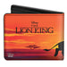 Bi-Fold Wallet - THE LION KING Hakuna Matata Simba Pumbaa Timon Sunset Silhouette Reds Black Bi-Fold Wallets Disney   