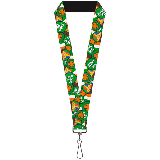 Lanyard - 1.0" - St Pat's 4-Buttons Stacked Lanyards Buckle-Down   