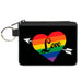 Canvas Zipper Wallet - MINI X-SMALL - LOVE Rainbow Stripe Heart Black Multi Color Canvas Zipper Wallets Buckle-Down   