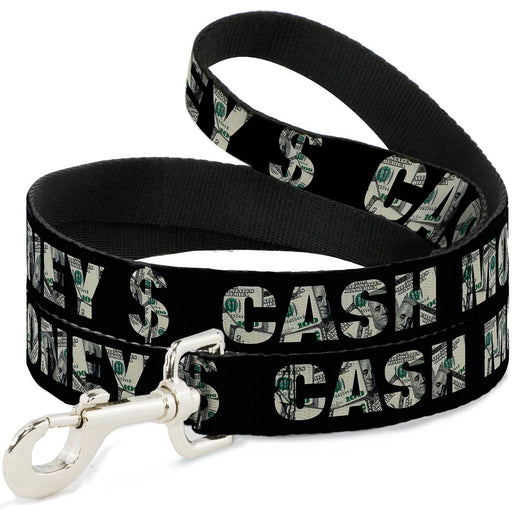 Dog Leash - CASH MONEY $ Black/Dollars Dog Leashes Buckle-Down   