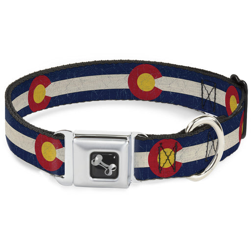 Dog Bone Seatbelt Buckle Collar - Colorado Flags2 Repeat Vintage Seatbelt Buckle Collars Buckle-Down   