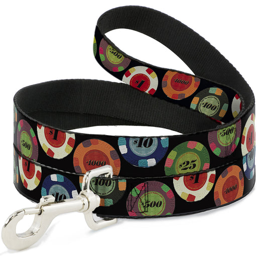 Dog Leash - Poker Chips 2 Dog Leashes Buckle-Down   